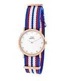 THINKPOSITIVE® Damen Herren Uhr Analog mit Armband Stoff