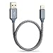 Produktbild USB C Kabel Kurz, USB 3.0 Typ C Kabel, Higoo 0.3M [1FT] USB Typ C Kurzes Kabel Schnelles Aufladen Daten Sync Kabel Reversible Steckverbinder Typ C Ladekabel für Samsung Galaxy s8 Plus Huawei P10 LG G6 Nokia 8 Grau