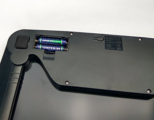 G&G A5 180kg DESIGN Digitalwaage Personenwaage AAA Batteriebetrieb GLAS Scale (Schwarz) - 2