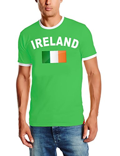 EM 2016 IRELAND Fußball T-SHIRT TRIKOT mit Deinem NAMEN + NUMMER ! HERI Ringer GREEN Gr.S