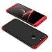 Produktbild Huawei Honor 9 Lite Hülle 360 Grad Rote Schwarz Ultra dünn Alles inklusive Schutz 3 in 1 PC Telefon cover case JOYTAG-Rote Schwarz