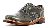 klassische herrenschuhe leder  Gordon & Bros Herrenschuhe Levet 2506 Klassischer rahmengenähter Schnürhalbschuh mit Oxford Schnürung im Brogue Stil für Anzug, Business und Freizeit grau (Grey), EU 41