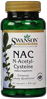 Swanson - N-Acétyl Cystéine (NAC) 600mg, 100 gélules - Augmente Niveaux Cellulaires de Glutathion - Comlément Alimentaire Antioxydant Bio-Actif (N Acetyl Cysteine capsules Supplement)