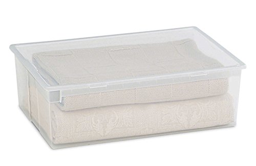 XL Aufbewahrungsbox mit Deckel aus robustem und transparentem Kunststoff. Maße: 57,8 x 39,6 x 18,5 cm. Stapelbar, mit Deckel! Topp Qualität - 2