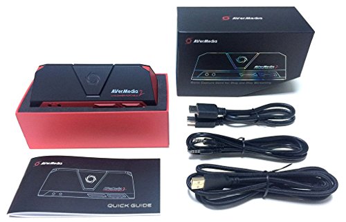 AVerMedia Live Gamer Portable 2 - Capturadora video HD graba y comparte partidas de PS4 XBOXONE Wii U en 1080p 60FPS  entrada Party Chat  graba sin PC y software RECentral -GC510