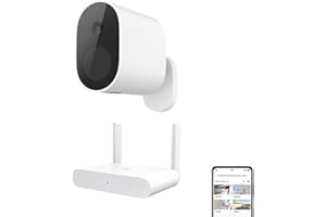Xiaomi Caméra Surveillance extérieur sans Fil 1080P (Kit: Base + 1 caméra) Vision Nocturne; autonomie 3 Mois; WiFi 30 m; IP65; Stockage microSD; Détection Mouvement; MiHomeApp; GoogleHome Alexa MWC13