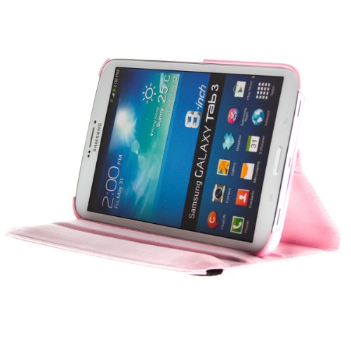 3in1 SET Tab3 8.0 360° Schutzhülle + Folie + Pen Samsung Galaxy Tab 3 8.0 SM-T310 T311 T315 Tasche Etui (Rosa) - 4
