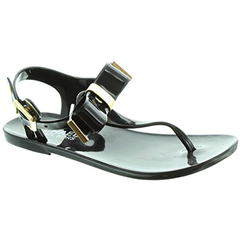Preisvergleich Produktbild Michael Kors-Lane-Schleife-Sandalen, schwarz