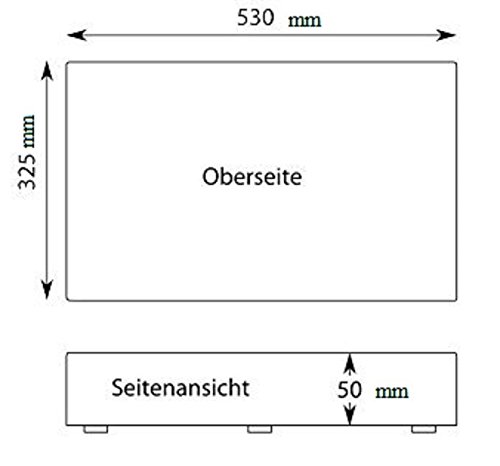 PE-Kunststoff-Schneidebrett GN 1/1 in blau 50 mm stark / HACCP-Konzept Gastronorm Schneidebrett Profi-Schneidbrett Kunststoff-Schneidbrett Schneideunterlage - 3