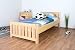 Produktbild Kinderbett / Jugendbett Kiefer massiv Vollholz natur 66, inkl. Lattenrost - Abmessung 100 x 200 cm