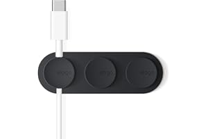 elago Boutons de Management des Câbles Magnétiques, Organisation de 3 Câbles, Aimants Puissants, Autocollant Réutilisable Fixé à la Surface, Rangement de Bureau (Noir)