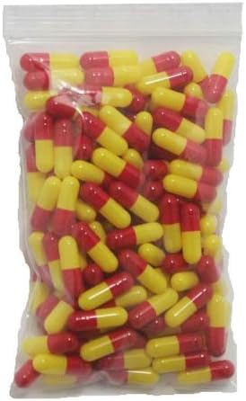 empty gelatine capsules red-yellow size 2 , 100 caps