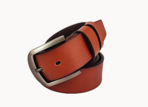 Preisvergleich Produktbild Fang-Studio Herrengürtel, Herren-Edition, Schlichte Freizeitgürtel Für Schüler, Grüne Gürtel Mittleren Alters und Ledergürtel, Braun, 120Cm