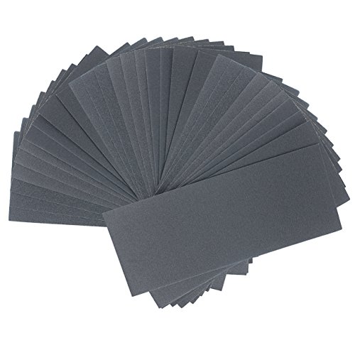 IZOKEE 45 Stücke Schleifpapier Set, 120 to 3000 Grit 9 x 3,6 Zoll Nass und Trocken Schleifpapier Sandpapier