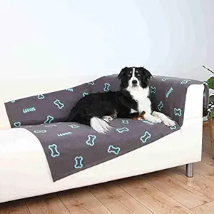 Trixie: - Barney Fleece Blanket for Pets | Made with Polyester Fleece Filling, Keeps Your Pet Warm & Cosy | Also Protects The Furniture from Pet Hair & Dirt - 150 ? 100 cm, Taupe