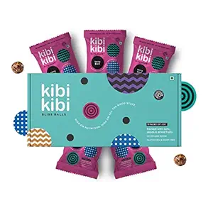 Kibi Kibi Berry Bash Bliss Balls - Energy Balls - Dates, Dried Fruit, Nuts & Seeds - Healthy Snack - Khajoor Laddoo - No Added Sugar, Gluten Free & Dairy Free - Pack of 5 (5 x 30g) (Berry Bash)