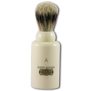 Simpsons Major A Super Badger Hair Shaving Brush With Imitation Ivory Handle - Image 2