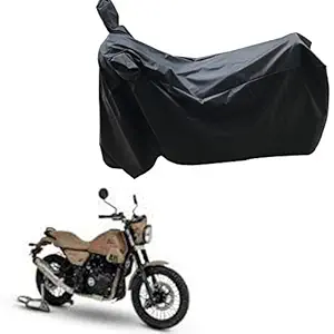 Oshotto Dust and Water Proof Double Mirror Pocket Leatherite Bike Body Cover Compatible with Royal Enfield Meteor 350