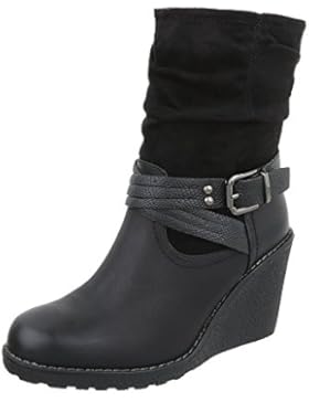 Keilstiefeletten Damenschuhe Keilstiefeletten Keilabsatz/ Wedge Keilabsatz Reißverschluss Ital-Design Stiefeletten
