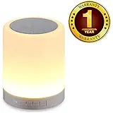 Azacus Wireless Portable Bluetooth Speaker with Smart Touch LED Mood Lamp, SD Card and Mic