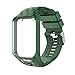 Produktbild SUNEVEN Sunevenu Ersatz-Uhrenarmband für Tomtom Adventurer/Golfer 2/Spark/Runner2/Runner3, Silikon, Lasergravur, für Tomtom Smart Watch Armee-grün