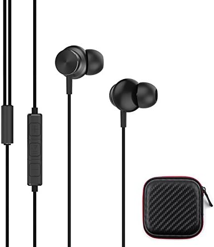 In Ear Earphones,Ofuca Wired Earphones, Stereo Headphones/Earbuds/Earpods with Remote and Mic for iPhone iPad iPod Samsung Galaxy and More Android Smartphones(Black)