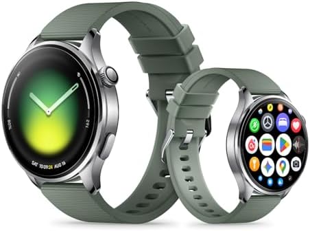XIAOMI Watch 5 Smartwatch 47 mm, Google Wear OS, NFC Pay, AI, Gemini, display AMOLED da 1,54'', durata della batteria di 6 giorni, GPS fitness tracker, controllo gestuale, Solo per Android, Verde