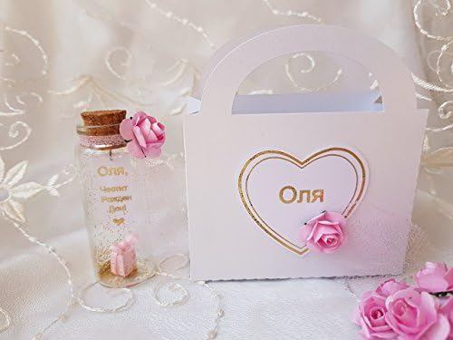 Happy Birthday gift Personalized Message in a Bottle Foiled Tag Cute Special Birthday Card Vial Favourite Person