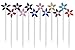Produktbild Bowlespieße/Fruchtspieße/Bowlepiecker Glas 12 St.Verschiedene Blumen Neu Lauscha Handarbeit