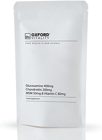 Glucosamine and Chondroitin MSM &amp; Vitamin C | Complete Joint Care Supplement for Pain Relief and Inflammation Support by Oxford Vitality