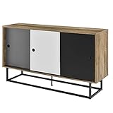 Color: Estructura: Apariencia de madera, Armazón: Negro, Puertas: Blanco, Gris, Negro