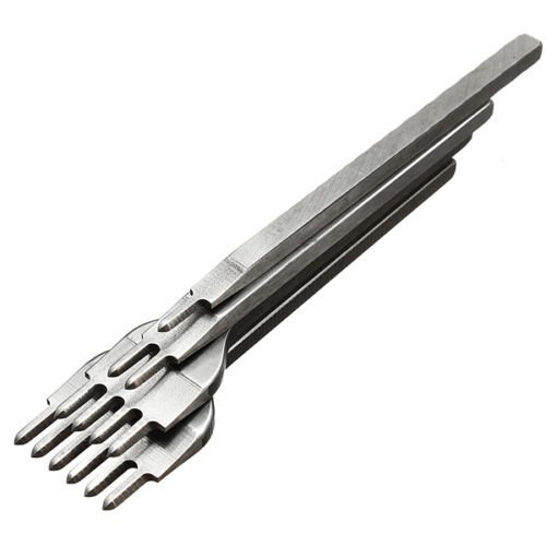 Signswise 4mm 1/2/4/6 Prong Metall Diamant Schnürung Stitching Meißel Set DIY Leder Locher Lederhandwerk Werkzeug Kits - 3
