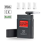 ✔ 【Fuerte anti interferencia】 - no se ve fácilmente afectado por el medio ambiente o olor, mide con precisión el contenido de alcohol en su cuerpo en cuestión de segundos, diseño portátil es para un transporte cómodo. 5 boquillas adicionales son más convenientes para probar a más personas.