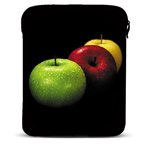MySleeveDesign Samsung Galaxy Tab 4 3 S Sleeve Hülle für Tablets von 9,7 - 10,5 Zoll - Tasche geeignet für Apple iPad Pro & Air Lenovo A10 Acer Aspire Note 3 Asus Sony uvm. - Colored Apple [10]