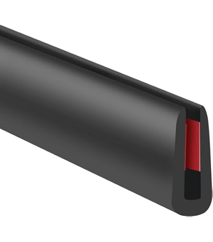 EUTRAS [3 m] Türdichtung KSD2051 Dichtungsprofil 1,0-2,0 mm - hält ohne Kleber - Gummidichtung