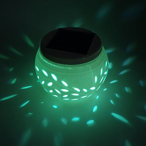 Xcellent Global Solarlichter verändernde LED Lampfe für den Garten, die Terrasse, Party, Outdoor und als Innendekoration, Nachtlampe, Kommt zusammen mit 4 extra LED Bernsteingelb Teelicht M-LD033 - 5