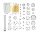 Produktbild Kuchen-Plätzchen-Werkzeuge verziert, Hikeren 14 Sätze Fondant Blumen-Blatt-Modelling-Formen Kuchen dekorieren Tool Kit Glatter und Plunger-Sets Icing Schneider (46 Stück)