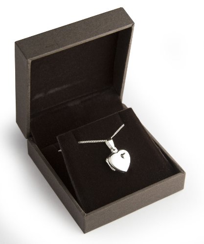 Dainty hinged sterling silver heart locket;gift for a new baby, a Christening or to celebrate a special birthday.With presentation case