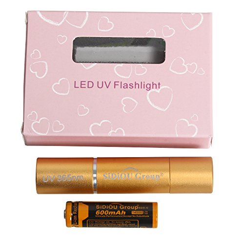 Sidiou Group UV 365nm Mini-Taschenlampe LED-Leuchtstoffmittel Detektor Lichter UV-LED-Taschenlampe mit 14500 600mAh Lithium-Batterie - 2