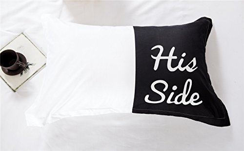 Generic Her Side His Side Liebhaber Bettbezug Bettwäsche Set 4-teilig Bettwaren (EU Queen(200x200cm)) - 7