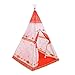Produktbild Glhkkp-toys Fun-Spiel Ethnischen Stil Indischen Zelt PVC Pole Design Kinder Space Folding Spiel Zelte Raumdekoration Tipi Mit Tragetasche for Mädchen Jungen (Farbe : Orange red, Größe : As Shown)