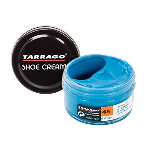 Tarrago Shoe Cream Jar 50 ml - Crema tinta para zapatos y bolsos, unisex, adulto, Luna azul (Blue Moon 45), 50 ml