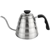 Epinox Barista Kahve Gooseneck Kettle - &Ccedil;elik Kahve Demleme Dripper Kettle - İnd&uuml;ksiyonlu - Paslanmaz &Ccedil;elik - 1200 ml