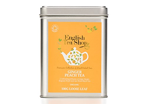 English Tea Shop - Ingwer Pfirsich schw. Tee, BIO, Loser Tee, 100g Dose