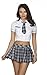 Price comparison product image RedRibbonLingerie Valentines Gift Catholic School Girl Costume | Sexy Women’s Roleplay Lingerie | Plaid, Pleated Mini Skirt, White Top & Tie Uniform (XXX-Large- UK 18)