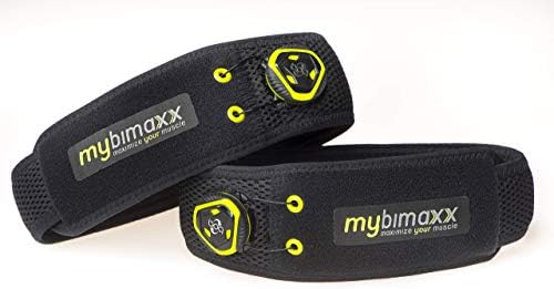 mybimaxx Unisex – Adult BFR Healthy and Fast Muscle Building Blood Flow Restriction Okclusion Training Flossing Circumference: 53-59 cm Colour Bandages, Lime, 53-59 cm