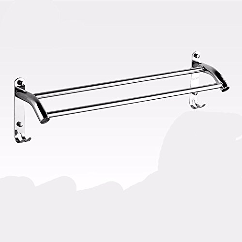 Preisvergleich Produktbild GGHYYO Badetuchstange Handtuchstange Badezimmer Handtuchhalter Edelstahl Stanzen Plus Dicke 60cm