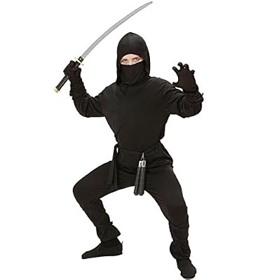 Widmann Déguisement Jeune Ninja - Garço, noir, n 8/10 ans (140cm)