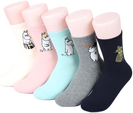 Moomin Story Crew Women's Socks 6 pairs Made in Korea - smoothie