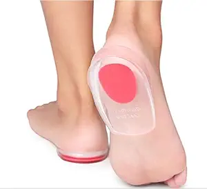 Sparsh 4.0 New Red Gel Heel Full Gel Cushions One Pair For Small To Medium Size Foot Size 34-40